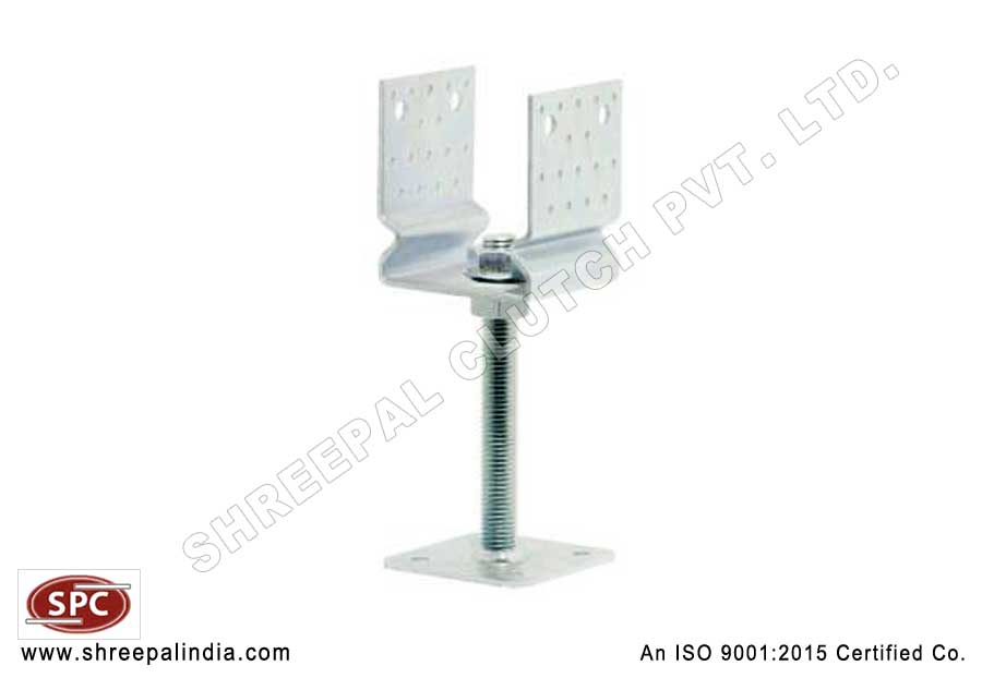 Pole anchor with plate, screwing - zinc-plated manufacturers exporters in India Punjab Ludhiana